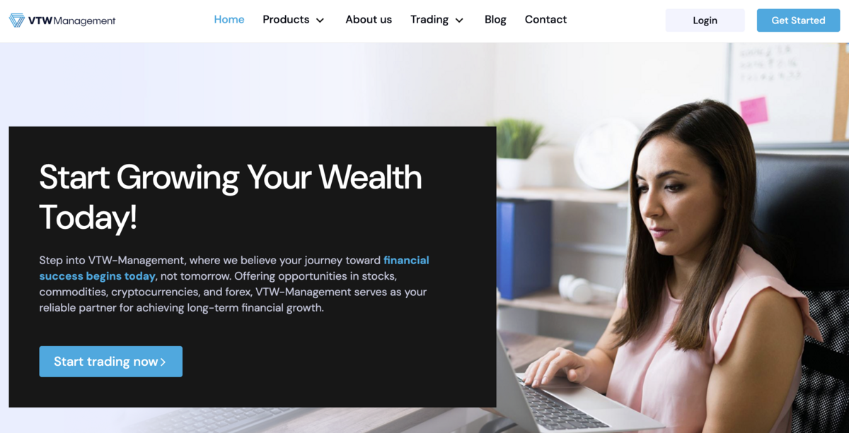 vtw management home page screenshot | Cryptocurrency Regulation vtw management home page screenshot