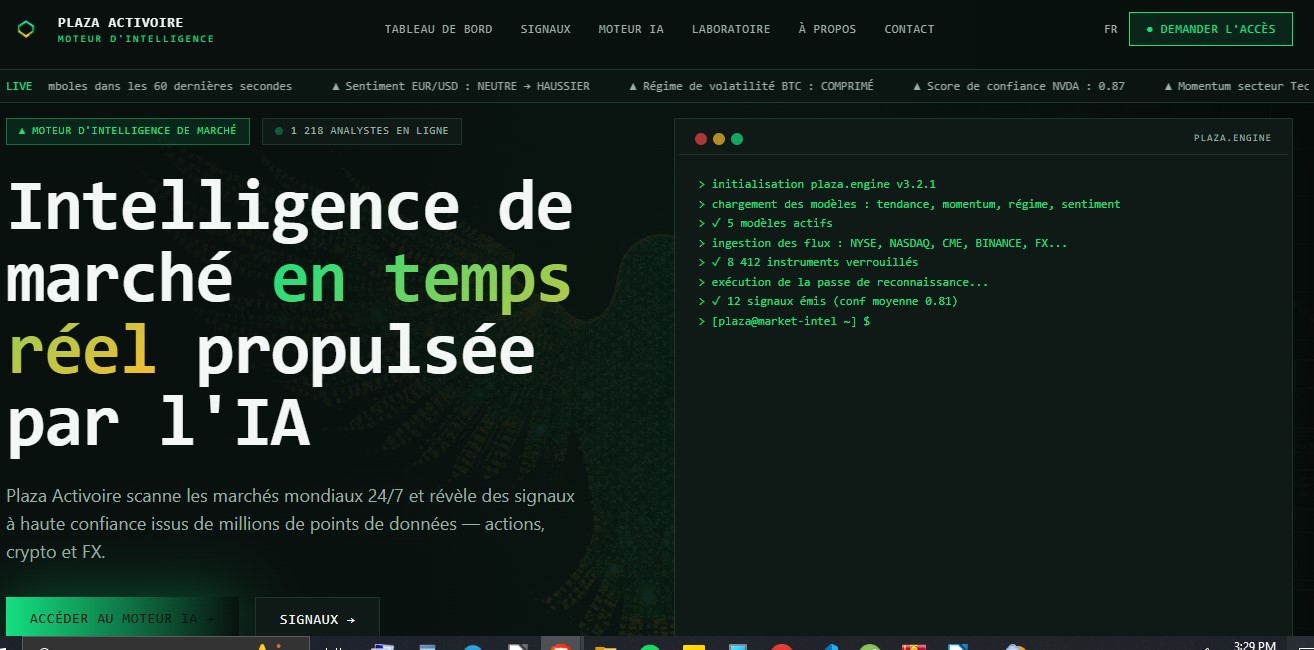 Plaza Activoire Homepage